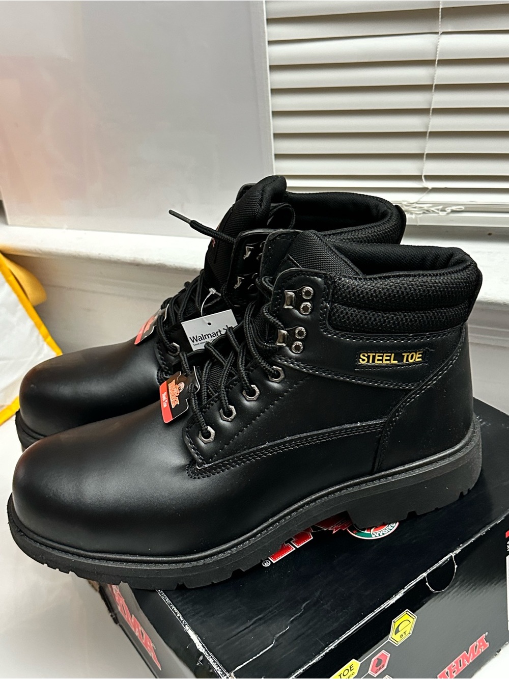 Brahma Black Steel Toe Work Boots